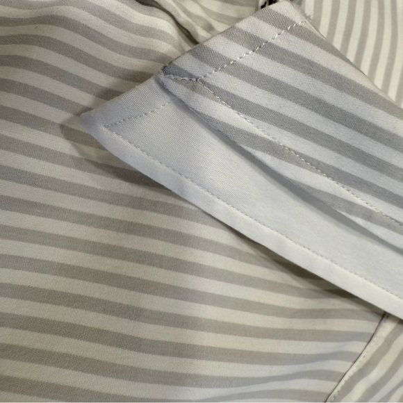 DOLCE GABBANA Womens Button Up Shirt Gray & White Stripes Size US 8 EU 44 - Picture 11 of 15